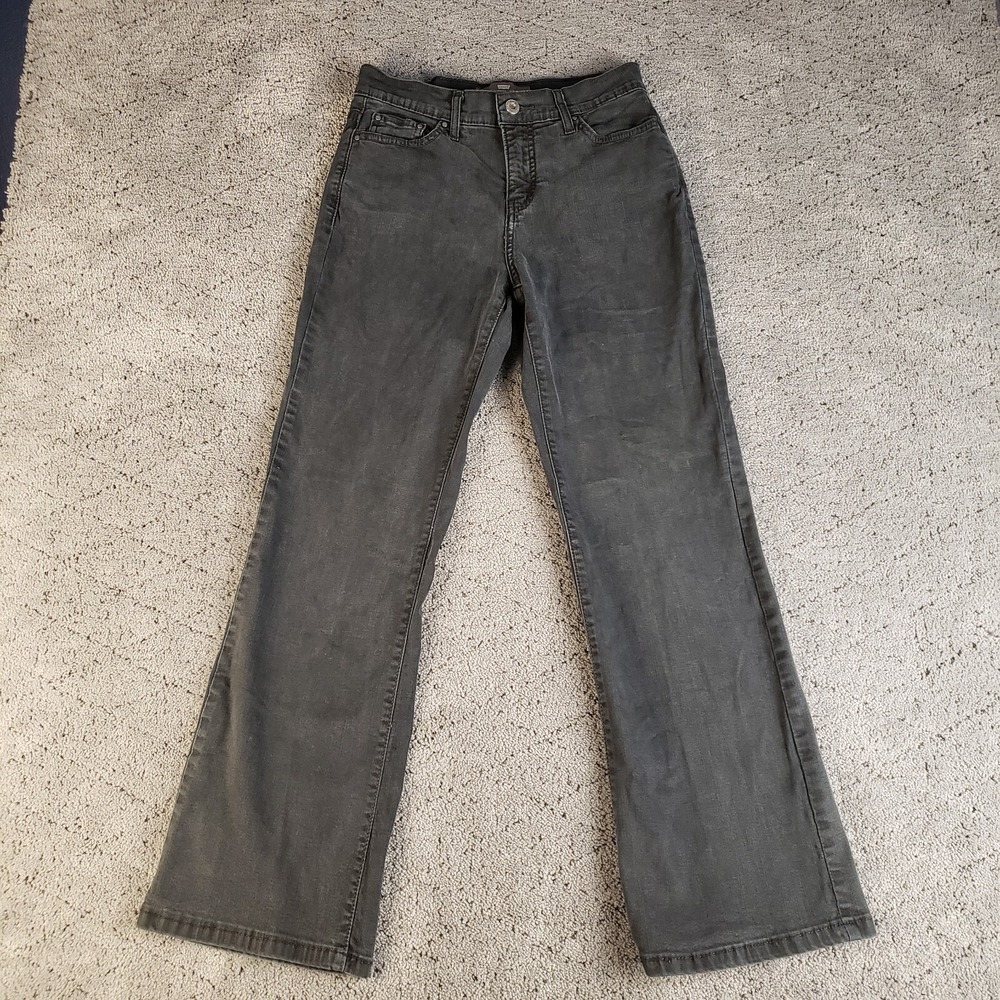 Levis 512 Jeans Womens Size 6S Black Perfectly Slimming Bootcut‎ Dark Wash Denim